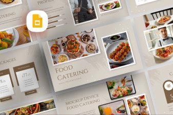 Elegant Food Catering Google Slide Template
